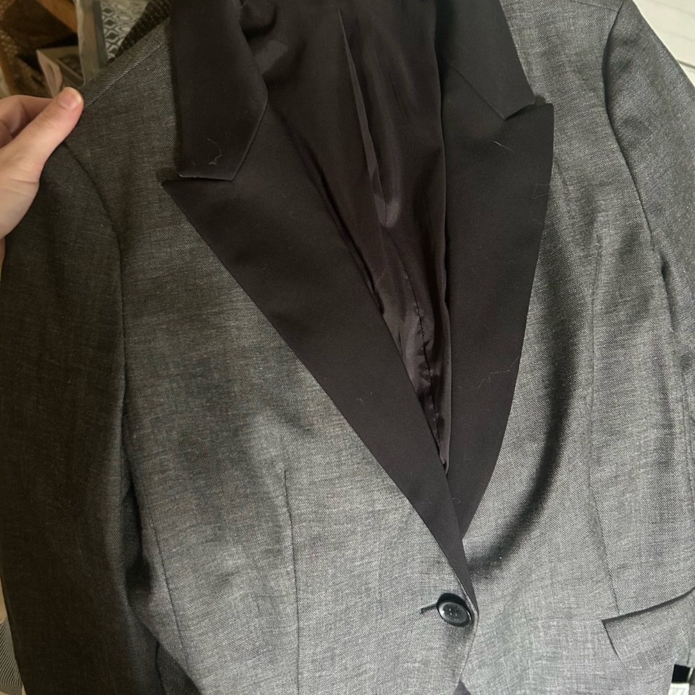 Express Classic Gray Blazer with Black Lapel Never Worn